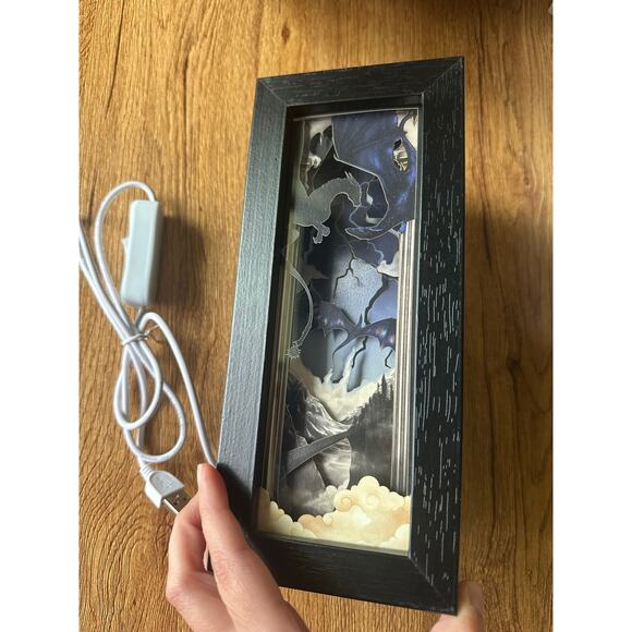 The Empyrean Fourth Wing Book Nook Shelf Light Box - Picture 3 of 6